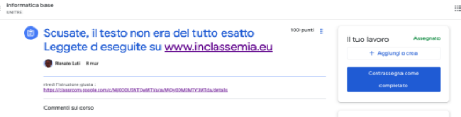 esegui,qui c' da cliccare sul link